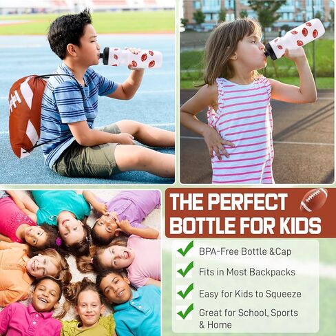 هدايا حفلات كرة القدم، زجاجة مياه لكرة القدم سعة 24 أونصة، هدية لفريق كرة القدم مع حقيبة برباط، كأس كرة القدم، إكسسوارات تحت عنوان كرة القدم للمناسبات الرياضية، مستلزمات الهدايا (12 قطعة، كرة الرجبي) in Kuwait