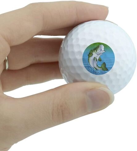 GRAPHICS & MORE Bass Fish Jumping Out of Water Fishing Novelty Golf Balls 3 Pack in Saudi Arabia