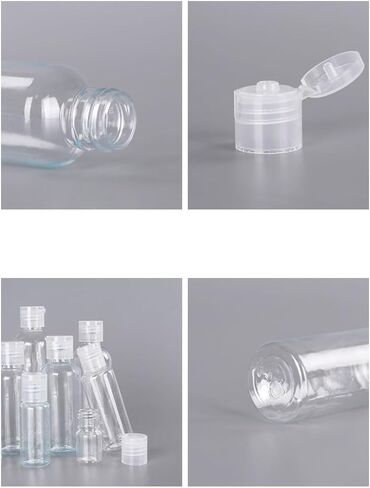 4 قطع من الزجاجات البلاستيكية الفارغة القابلة لإعادة الملء مع غطاء لولبي حاوية الزيوت العطرية 20 مل in Saudi Arabia