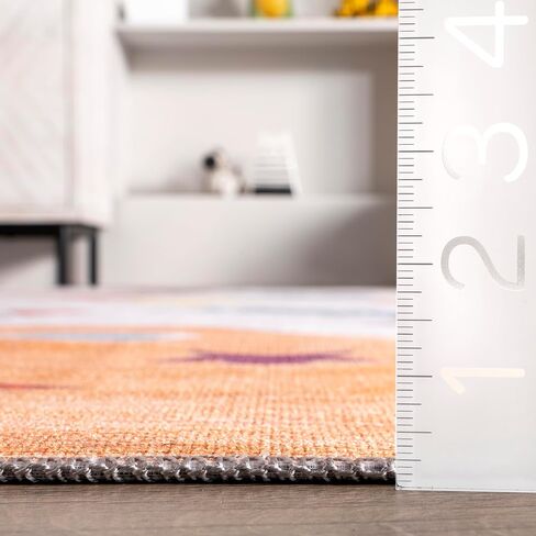 nuLOOM Leonie Outer Space Machine Washable Kids Accent Rug, 3x5, Multi in Saudi Arabia