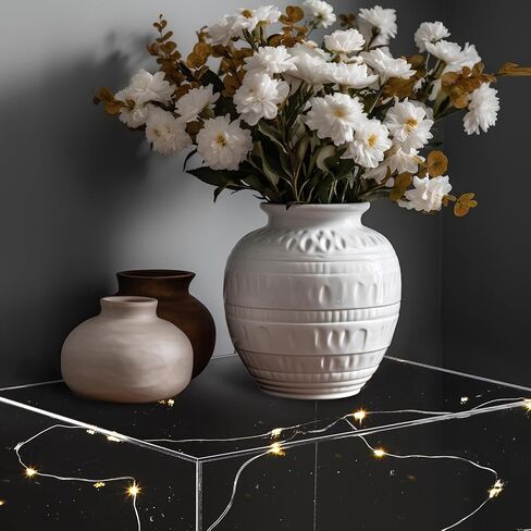 Clear Acrylic Display Boxes 9.8 x 9.8 x 15.8 Inch Tall Sculpture Stand with 9.8 ft Light String No Lid Hollow 5 Sided Display Cube Pedestal Display Tower Dust Cover Bin Multi Use Showcase in Saudi Arabia