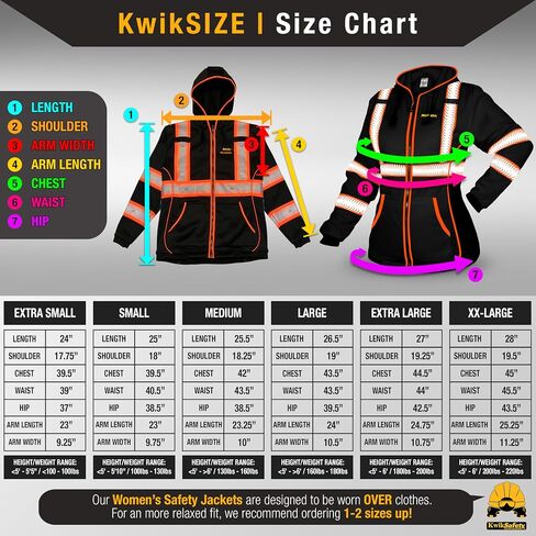 KwikSafety ROGUE Safety Jacket for Women | Black, Large in Saudi Arabia