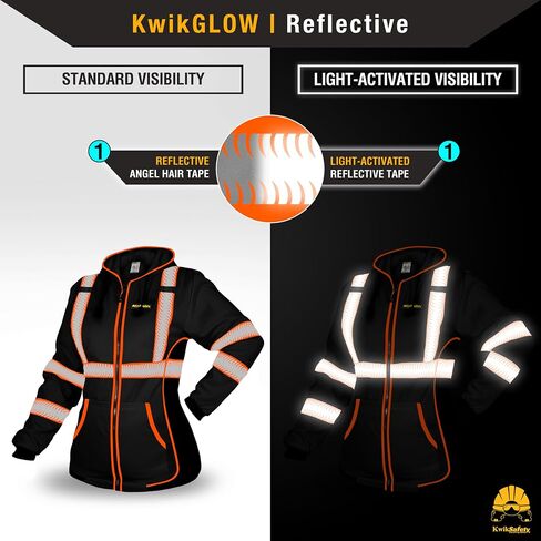KwikSafety ROGUE Safety Jacket for Women | Black, Large in Saudi Arabia
