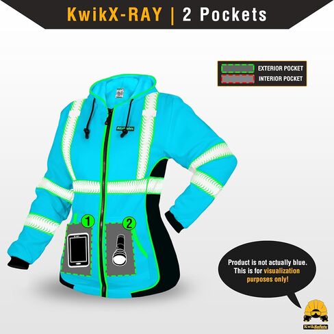 KwikSafety ROGUE Safety Jacket for Women | Black, Large in Saudi Arabia