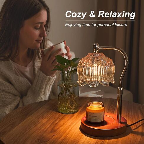 Candle Warmer Lamp with Timer & Dimmer, Candle Warmer Light Compatible with Large Jar Candles (Green) in Saudi Arabia