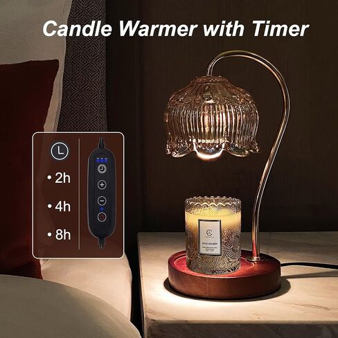 Candle Warmer Lamp with Timer & Dimmer, Candle Warmer Light Compatible with Large Jar Candles (Green) in Saudi Arabia