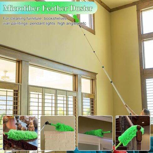 مبدل لمبة الإضاءة من إنهون للأسقف العالية والأضواء المريحة مع عمود تمديد تلسكوبي بطول 3 إلى 12 قدم، ومحول زاوية ومنفضة ريش، أداة إزالة مصباح السقف بالشفط لوظيفة الإضاءة in Kuwait