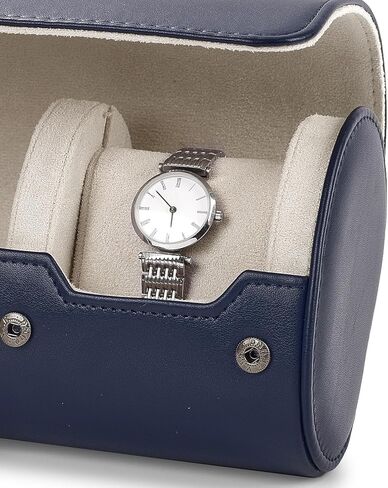 Oirlv PU Leather Watch Box for Mens Watch Display Watch Organizer Case Watch Gift Box for Birthday Fathers Day Anniversary（2 slots, Brown） in Kuwait