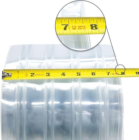 ستارة شريطية بديلة من الفينيل البلاستيكي مقاس 25 بوصة × 7.6 بوصة، سمك 0.08 بوصة في شرائط ستائر مبرد الفريزر، شرائط ستائر بلاستيكية لأبواب الدخول التجارية للمستودعات، وأبواب الحيوانات الأليفة in Kuwait