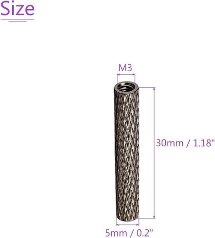 DMiotech 10 عبوات M3x30mm ألومنيوم مخرش فاصل عمود مستدير لطائرة RC FPV بدون طيار DIY أجزاء رمادي in Saudi Arabia