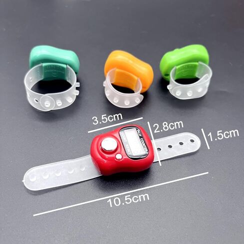 JZK 4X LCD display digital finger tally counter clicker, electronic stitch counter for knitting, crochet row counter ring, plastic mini manual clicker counter in Saudi Arabia
