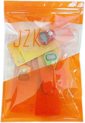 JZK 4X LCD display digital finger tally counter clicker, electronic stitch counter for knitting, crochet row counter ring, plastic mini manual clicker counter in Saudi Arabia