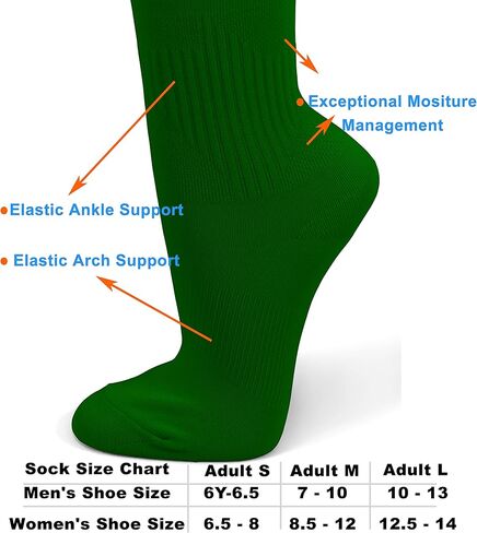 COUVER Affordable Youth/Kids Knee High Polyester Sports Athletic Baseball Softball Socks in Kuwait