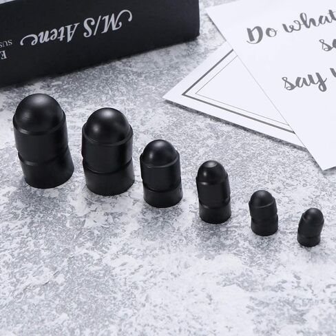 145 قطعة من براغي صامولة سداسية القبة غطاء رأس ضد العبث M4-M12 بلاستيك أسود M4 M5 M6 M8 M10 M12 غطاء حماية صامولة قبة سوداء غطاء براغي سداسية من البلاستيك قبة البلوط in Kuwait