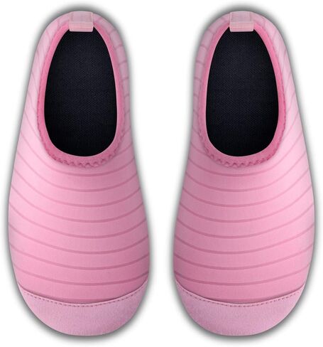 أحذية مائية للأطفال الصغار من SEEKWAY للأولاد والبنات سريعة الجفاف وخفيفة الوزن حافي القدمين ومضادة للانزلاق للرياضات الخارجية والصيف والسباحة على الشاطئ وحمام السباحة (شريط وردي، 8.5-10 طفل صغير) in Kuwait