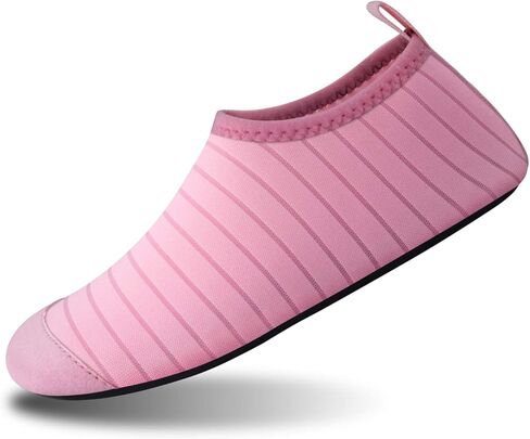 أحذية مائية للأطفال الصغار من SEEKWAY للأولاد والبنات سريعة الجفاف وخفيفة الوزن حافي القدمين ومضادة للانزلاق للرياضات الخارجية والصيف والسباحة على الشاطئ وحمام السباحة (شريط وردي، 8.5-10 طفل صغير) in Kuwait