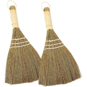 2pcs Kitchen Cleaning Broom Kitchen Broom Hand Broom Toys Corn Straw Broom Whisk Broom Desktop Small Broom Cute Broom Mini Broom Chinese Broom Tool Home Brooms Lawn Miscanthus Hair