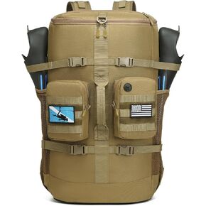 Scuba Diving Backpack - 65L Large Travel Backpack for Scuba Diving and Snorkeling Gear & Equipment Holds Scuba Tanks, Diving Mask, Snorkel, Fins, and More, Bag Only (Black)
