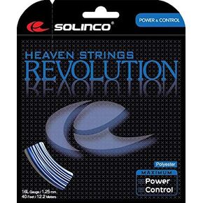 Solinco "Heaven Strings Revolution 6-Sided Poly (Polyester) 16/16L/17/18 Gauge Tennis Racquet String Sets in Multi-Packs - Best for Spin, Control, and Durability (2-4-6-8-Packs)