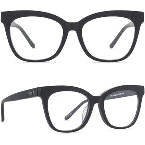 DIFF Eyewear Winston Designer Square Computer Blue Light Blocking Glasses for Men and Women