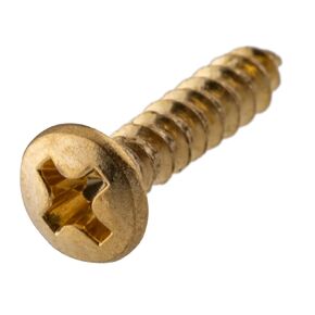 #5 x 5/8" Brass Oval Head Phillips Drive Wood Screws | Pack of 25 | Self Tapping Screws for Wood Antique or Modern Furniture | SCR558OPHBP