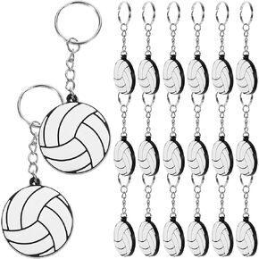 BESPORTBLE Volleyball Key Chain, Mini Volleyball On Key Ring Sport Volleyball Hanging Pendants for Backpacks, Gym Bags, Purses, Volleyball Themed Party Supplies 20Pcs