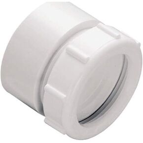 وصلة Keeney 95K 1-1/2 بوصة قابلة للانزلاق بواسطة 1-1/2 بوصة PVC Marvel Connector جدول 40، أبيض
