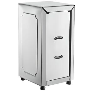 OCS Parts Tall-Fold Two-Sided Napkin Dispenser | Black | Holds 150 6" x 13" Tall Fold Napkins | for Home Dining Room Tables, Kitchens, Restaurants, Food Trucks and Delis