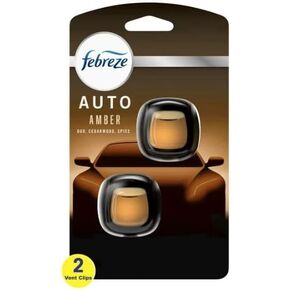 Febreze Car Air Freshener Vent Clip Laundry Fresh Scent, .07 oz. Car Vent Clip, Pack of 4
