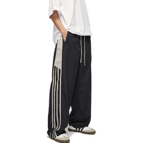 Vintage Wide Leg Sweatpants Parachute Pants Men Baggy Cargo Pants Oversized Streetwear Straight Leg Trousers