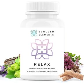 Stress Relief Supplement | 60 Capsules | Muscle Cramp and Spasm Relief with Magnesium, Passion Flower, and Valerian Root | Relieves Muscle Spasms, and Tension- Sleep Aid
