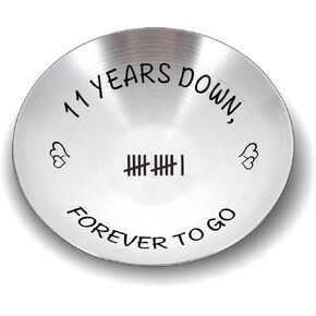 11th Anniversary Steel Gifts,11th Wedding Anniverary Gifs,11 Year Anniversary Gif for Her Him,Steel Gifts for 11th Anniversary,Christmas Gifts for Husband Wife,Anniversary Jewelry Tray Ring Holder