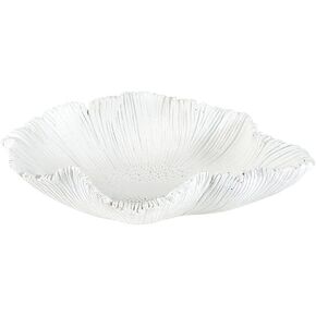 47th & Main Coastal Coral Bowl Home Décor for Table, 9" L x 7.25" W x 2.25" H, Matte White
