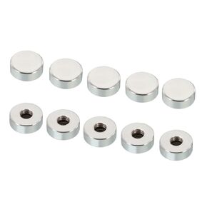 PATIKIL M6x1.0 Cap Nut, 20 Pack Acorn Nut Screw Cap Insert Bolt Cover Flat Female Thread Decorative Hardware Fittings Light Fixtures Silver Tone
