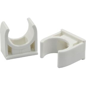 Hordion 100pcs U-Shaped PVC Water Pipe Clamps Clips Fit for 1/2" (16mm) Water Pipes TV Trays Tubing Hose Hanger Support Pex Tubing