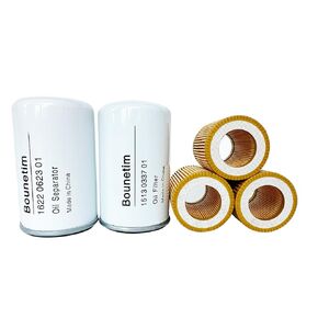 2901086501 Filter Kit 1622062301 Oil Separator 1513033701 Oil Filter 3 Pcs 1622065800 Air Filter Compatible for Screw Air Compressor Replacement, Filtration Element for Compressor GX2 GX3 GX4 GX5
