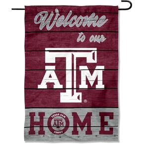 College Flags & Banners Co. Texas A&M Aggies Welcome to Our Home Double Sided Garden Yard Flag
