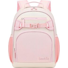 Cute Backpack for Kindergarten Girls Water Resistant Bookbag for School Kids 6-8（Aqua Pink Red