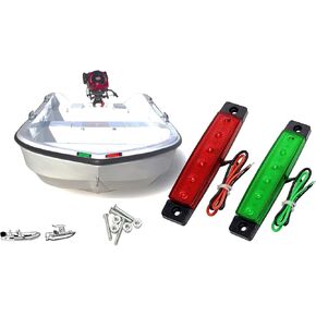 Marine Boat led Navigation Stern Bow Lights Waterproof for Boat, Kayak, Starboard, Small & Big Watercraft 12V DC Red and Green Stripe Kit Long-Life Lenses Durability in Saudi Arabia