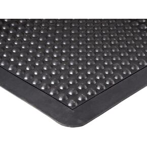 Durable Rubber Bubble Surface Fatigue Mat for Industrial/Factory Areas, 2' x 3', Black in Saudi Arabia