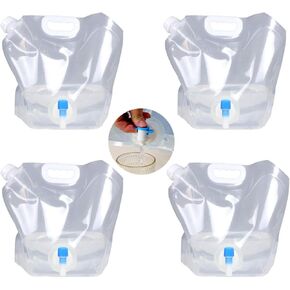Collapsible Water Bag,Large Capacity BPA-Free Travel Water Bladder,Lightweight Durable Emergency Water Storage, Portable Folding Water Bladder for Cycling Backpacking Picnic Camping Barbecue