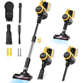 مكنسة كهربائية لاسلكية لبطارية DeWALT 20 فولت/18 فولت، مكنسة كهربائية خفيفة الوزن 6 في 1 مع شفط بوضعين، محرك بدون فرش بقوة 250 وات 20 كيلو باسكال، مكنسة كهربائية محمولة لاسلكية للحيوانات الأليفة ذات الأرضية الصلبة in Kuwait