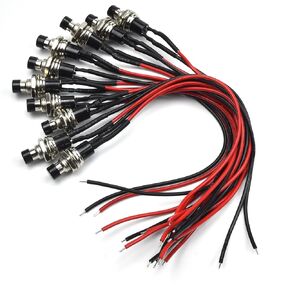 10 Pcs Mini Button Switch, SPST 2Pin ON/Off Push Button Horn Switch, Momentary Push Button Switch, 1A 250V AC SPST Mini Pushbutton Switches with Wire
