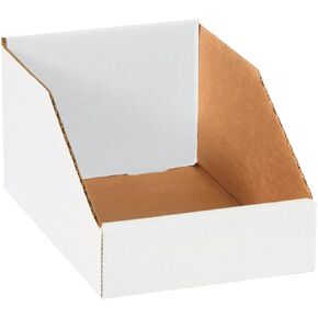 Boxes Fast BFBINBIN69 Open Top Bin Boxes, 6" x 9" x 4 1/2", White (Pack of 25)