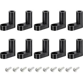 MECCANIXITY PCB Plastic Fixed Feet Circuit Board Standoff Black Mounting Spacer 20mm with M3 Screw for Mainboard Game Console, 50 Set