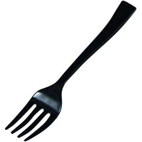 Maryland Classic Black Plastic Tiny Tasters Mini Forks - 3.75″ (Pack of 50) - Durable & BPA Free Material, Stylish & Disposable Appetizer Forks - Perfect for Any Event