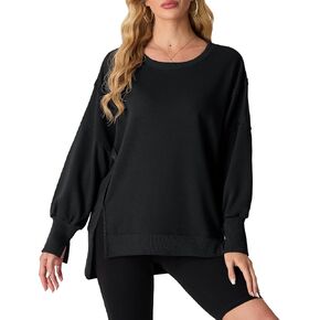 Lepunuo Womens Oversized Sweatshirts Crewneck Long Sleeve Pullover Top Hoodies Fall Fashion 2024 Teen Girls Winter Outfits