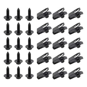 30 Pcs 11503957 Extruded U Nuts & Hex Head Bumper Fender Splash Shield Under Cover Hood Engine Clips for GM for Ford for Chevy for Jeep for Dodge Replace for W520802-S439 6101308