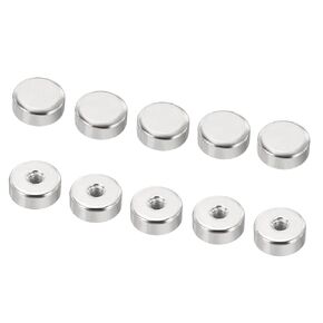 PATIKIL M4x0.7 Cap Nut, 10 Pack Acorn Nut Screw Cap Insert Bolt Cover Flat Female Thread Decorative Hardware Fittings Lamp Light Fixtures Silver Tone