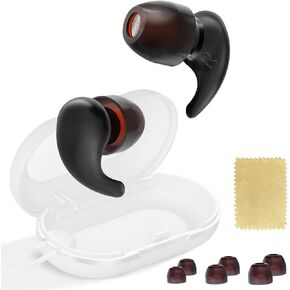 Ear Plugs for Sleeping Noise Cancelling, Reusable Silicone Earplugs, 32dB Noise Reduction, Perfect for Concerts, Travel, Work, and Concentration. Includes Compact Storage Case. Comfortable, Durable